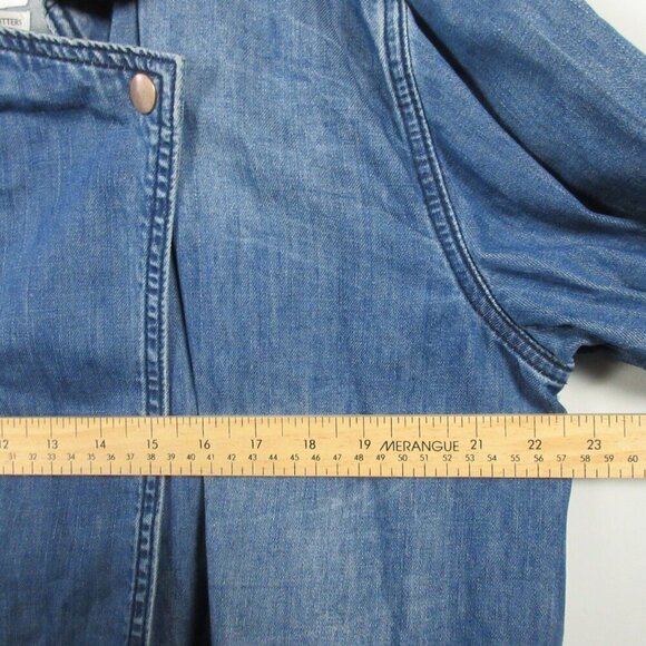 One Teaspoon Urban Outfitters Denim Jean Jacket Women M Blue Cotton Slouchy 706 - Picture 11 of 14